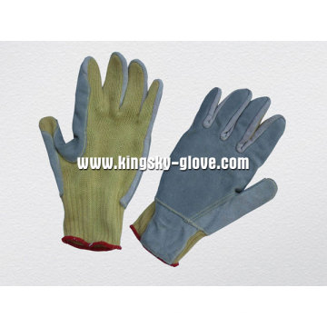 10g String Knit Aramid reforzó la palma Anti-Cut Glove-2308